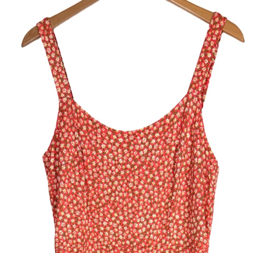Free People Lorelai Printed Midi Sleeveless Dress Cottagecore Romantic EUC - Picture 3 of 9